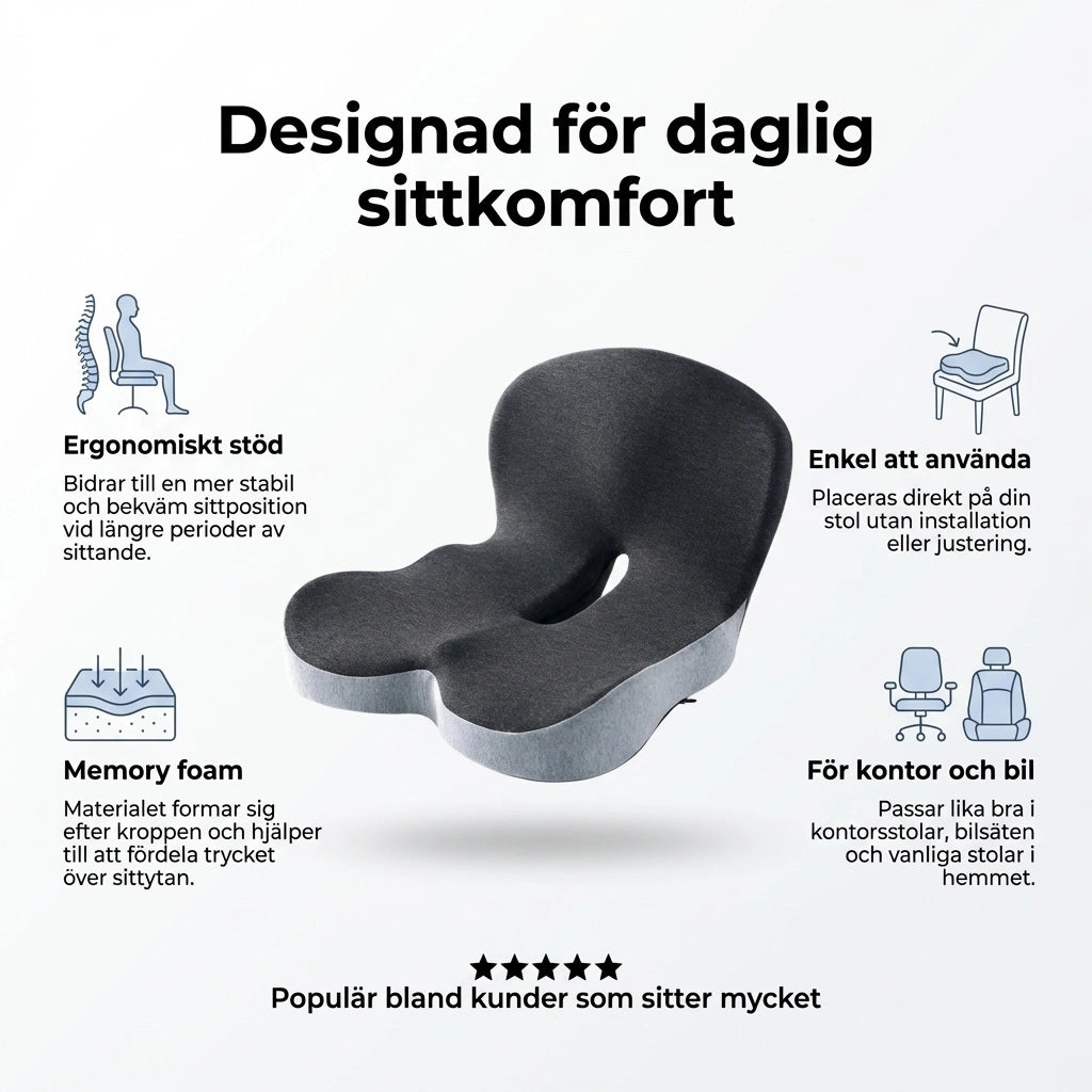 Posture Seat - Ergonomisk sittkudde för bättre hållning