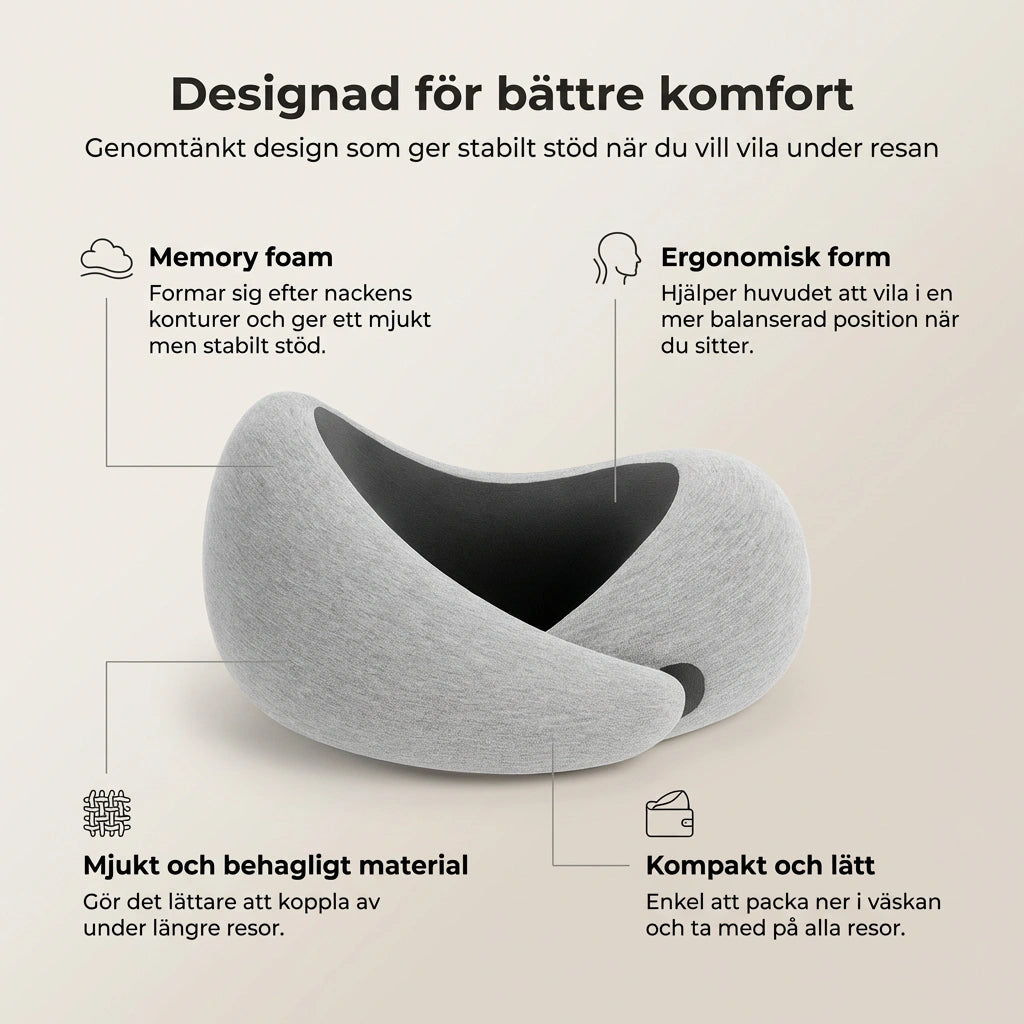 Travel Pillow - Ergonomisk nackkudde